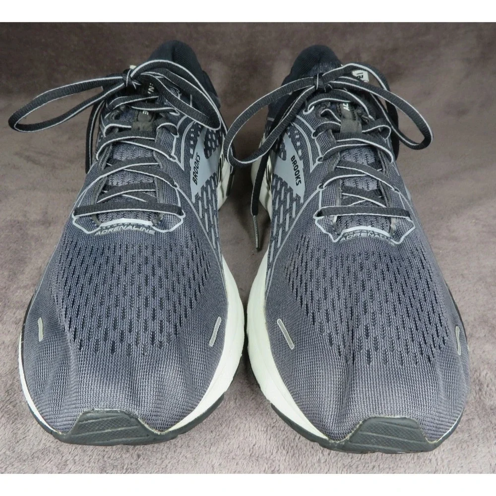 Brooks Adrenaline 21 Shoes Mens Size 12.5 Black Gray Running‎ Cushioned